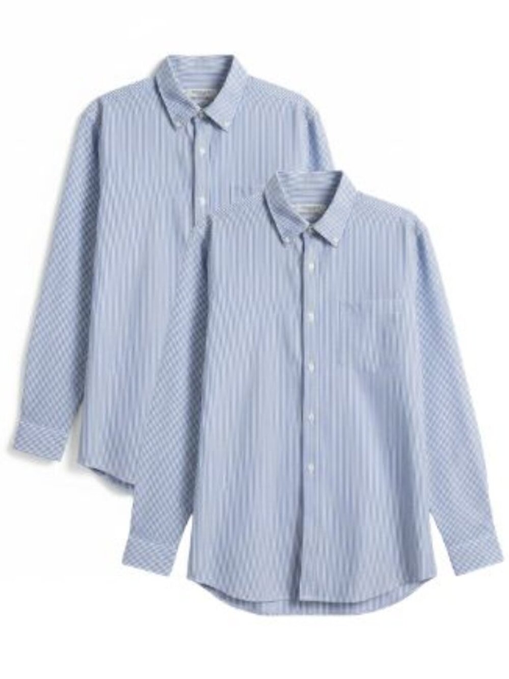2 Men's Blue Striped Oxford Shirts ~ Size XL ~ NWT